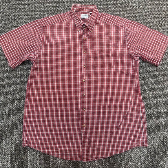 L.L. Bean Other - Vintage 90s LL Bean Plaid S/S Button Down Shirt Size XL Tall
